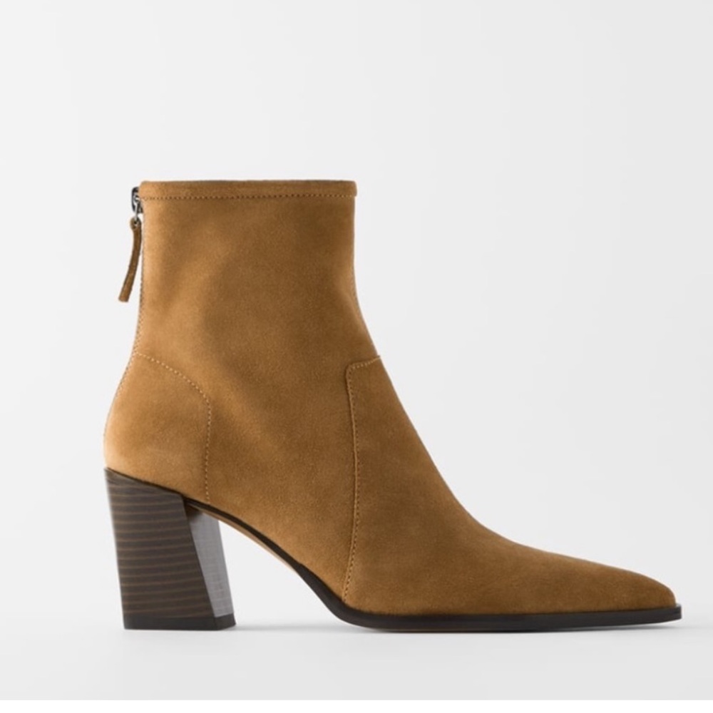 Tan Suede Zara Booties